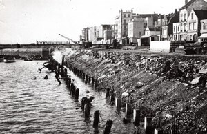 Belgium? WWII Sea front Construction Work old Press Photo 1940's