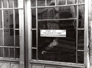Germany Hairdresser Barber Show Window ? Old Press Photo 1944