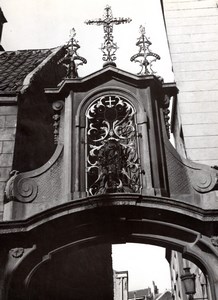 Belgium Brussels rue du Rempart des Moines Gate St Rochus Potale old Photo 1960