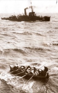 WWII Baltic Sea German Minelayer & SS Mormachawk old Photo 1939