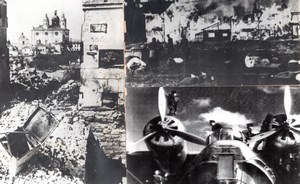 WWII Russia Destruction Scenes Ruins War Aviation old Photo 1941