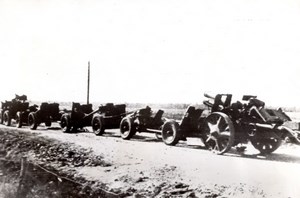 WWII Russia Captured German Guns going to Russian Eastern Front old Photo 1941