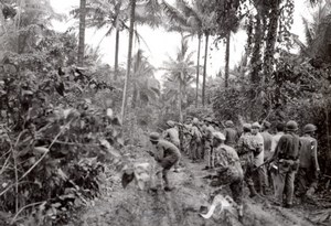 WWII Los Negros Island American RAAF Soldiers Momote Airfield Photo 1944