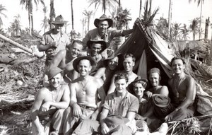 WWII Los Negros Island Australian RAAF Soldiers Momote Airfield Photo 1944