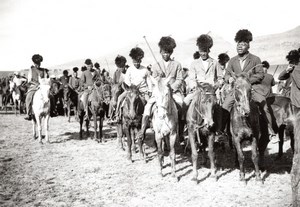 Lesotho Maseru Prince of Wales Visit Basuto Horsemen old Press Photo 1920's