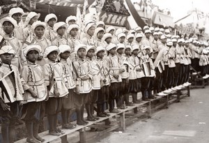 Malaysia Kuala Lumpur Prince of Wales Visit Children old Press Photo 1920's