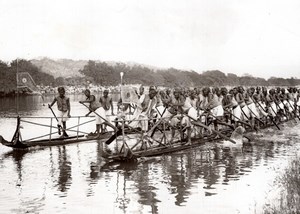Burma Mandalay Prince of Wales Visit Burmese Boat Races old Press Photo 1920's