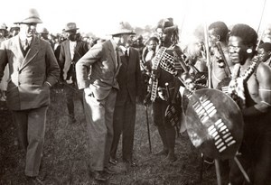 South Africa Zululand Eshowe Prince of Wales Usutu Dancers old Press Photo 1925