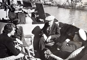 Malta President Roosevelt & Prime Minister Churchill & Daughters old Photo 1945