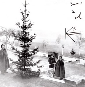 West Germany Waidhaus Customs Men & Christmas Tree old Photo 1959