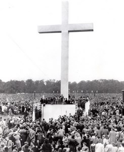 East Germany Leipzig Church Rally Religion Cross old Photo 1954