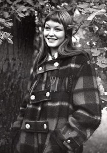 Actress Marina Vlady Outdoor Portrait in 1957 Oak Tree old Photo