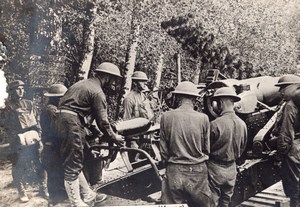 Meuse Lenoncourt American Artillery WWI old Photo 1914-1918