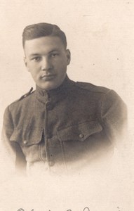 Minnesota Erskine American Soldier Edwin B Sorvig WWI old RPPC Photo 1914-1918