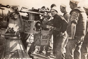 On board USS Rambler American Soldiers WWI old Photo 1914-1918