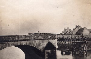 Bridge at Chateau Thierry blown up by Americans WWI old Photo 1918