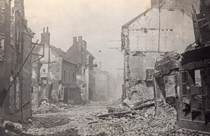 Somme Ham Rue de Chauny Ruins WWI old Photo 1914-1918