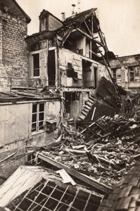 Street in Rheims after the Bombardment Reims Ruins WWI old Photo 1914-1918