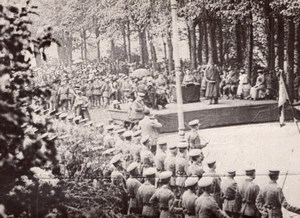 England Australian Regiment Presenting Flag to Mayor WWI old Photo 1914-1918