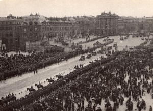 Versailles Crowd for Peace Signature Armistice WWI old Photo 1918