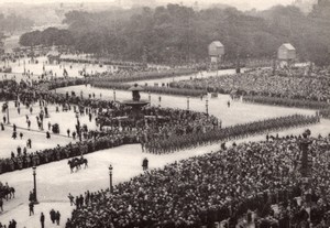 Paris American Independence Day Parade WWI old Photo 1914-1918