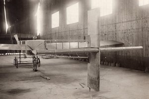 Aviation Kapferer Paulhan Airplane Tail in Hangar old Branger Photo 1908