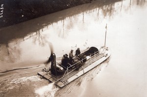 Borel Boat Aerial Propeller type Postal old Meurisse Photo 1914