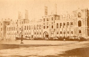 La Commune de Paris Hotel de Ville City Hall Ruins old Loubere Photo 1871