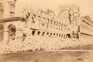 La Commune de Paris Ministere des Finances Ruins old Loubere Photo 1871