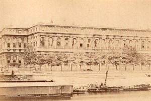 La Commune de Paris La Cour des Comptes Ruins old Loubere Photo 1871