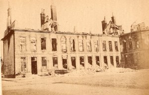 La Commune de Paris L'Arsenal Ruins old Loubere Photo 1871