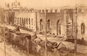 La Commune de Paris Grenier d'Abondance Ruins old Loubere Photo 1871