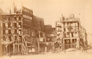La Commune de Paris Place de la Bastille Ruins old Loubere Photo 1871