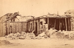 La Commune de Paris Porte de Saint Cloud Ruins old Loubere Photo 1871