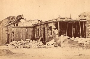 La Commune de Paris Porte de Saint Cloud Ruins old Loubere Photo 1871