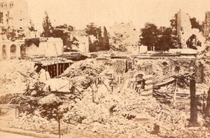 La Commune de Paris Auteuil Train Station Ruins old Loubere Photo 1871