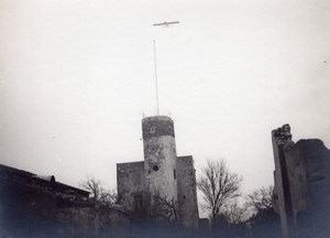 France Aviation Antoinette? Monoplane in Flight old Photo 1910's