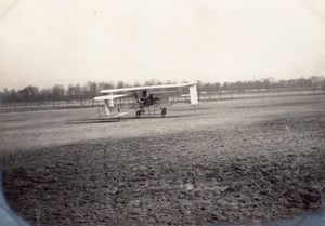 Issy-les-Moulineaux Aviation Maurice Clement Bayard Biplane Back Old Photo 1909