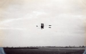 Issy-les-Moulineaux Aviation Maurice Clement Bayard Biplane Flying Photo 1909
