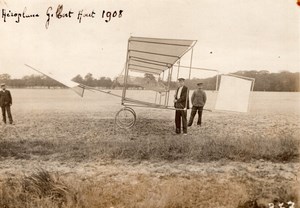 France Aviation Gilbert Aeroplane Gilder? Old Rol Photo 1908