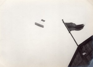 France Joseph Cei Flying a Caudron Biplane French Aviation old Photo circa 1910