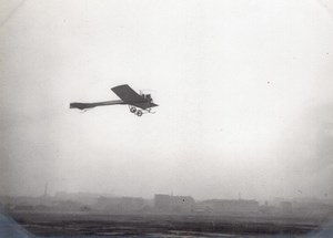 France Issy les Moulineaux ? Aviation Monoplane in Flight old Photo circa 1910