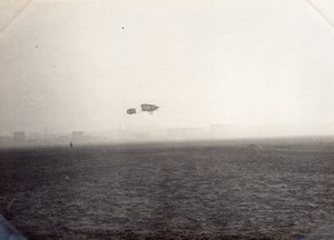 France Issy les Moulineaux Aviation Rougier on Voisin Biplane old Photo 1910