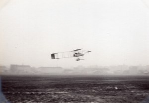 France Aviation Labouchere? Flying Zodiac Biplane old Photo circa 1910