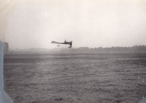 France Aviation Bleriot? Monoplane in Flight old Photo circa 1910