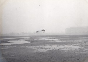 France Aviation Thomann Monoplane in Flight old Photo circa 1910