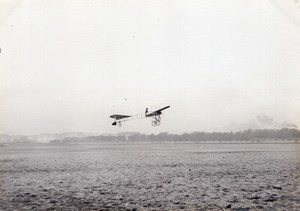 France Aviation Thomann ? Monoplane in Flight old Photo circa 1910