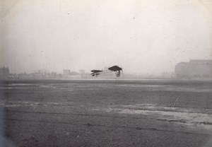 France Issy? Aviation Thomann ? Monoplane in Flight old Photo circa 1910