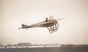 France Reims Aviation Deperdussin? Monoplane in Flight old Photo 1913