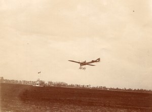 France Aviation Deperdussin Monoplane in Flight old Photo 1910's